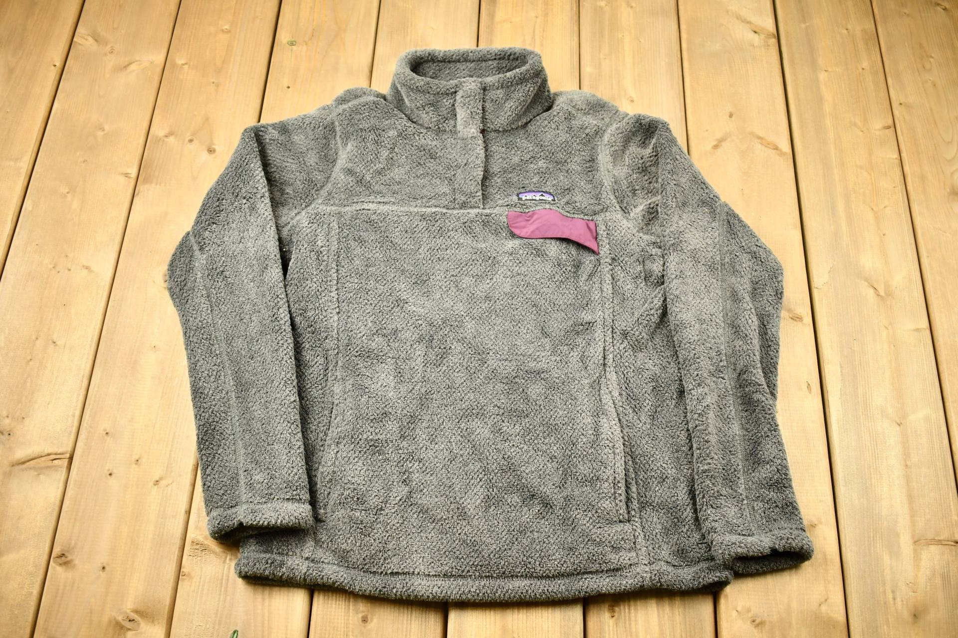 Vintage Patagonia T-Snap Fleece Damen Sweatshirt/Viertelknopf Sportswear 90Er Jahre Streetwear Naturbursche Wandern von Lostboysvintage