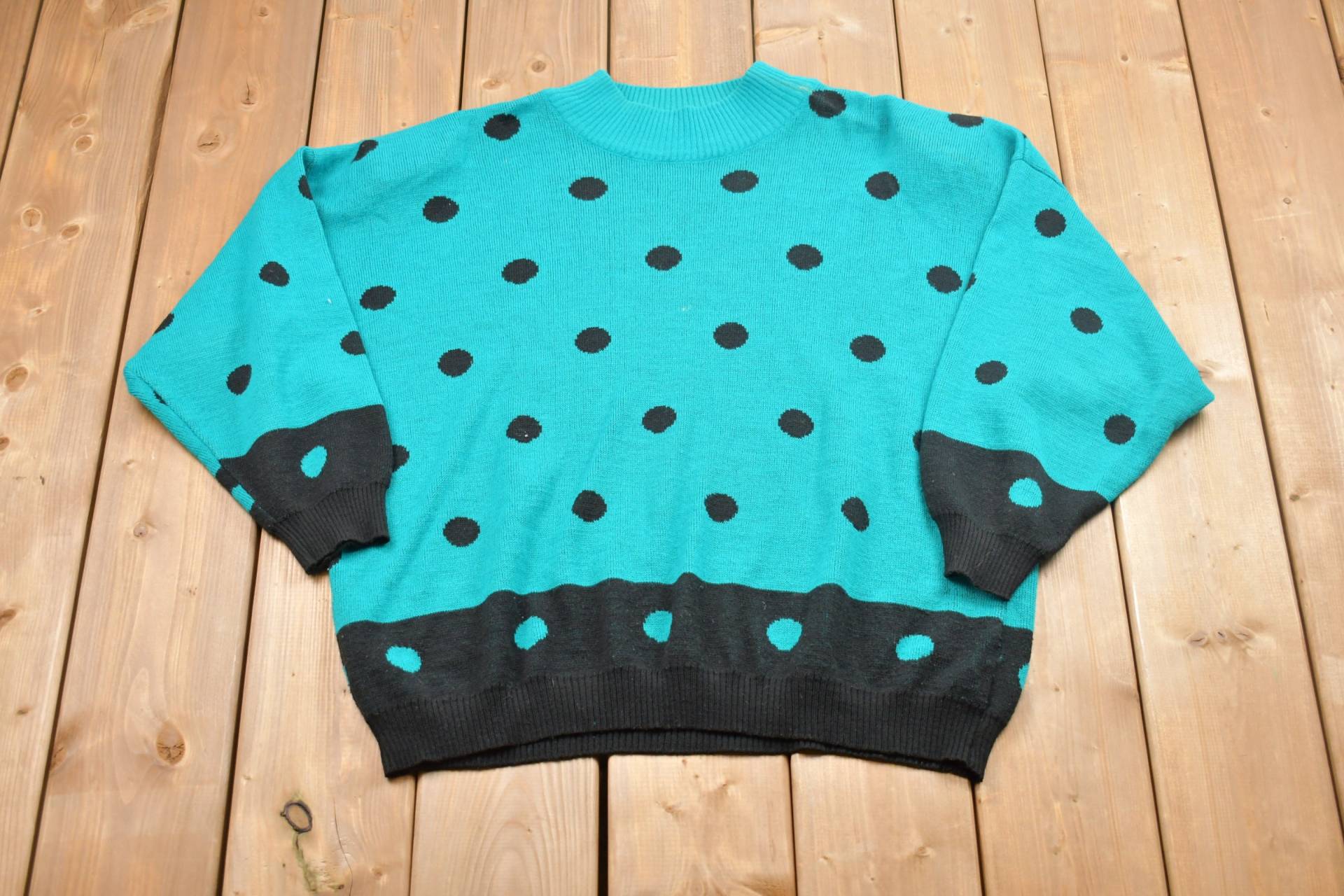 Vintage Strickpullover/90Er Jahre Pullover Strickpolka Dot Musterpullover Outdoor Vintage Strickpullover/90Er Jahre Pullover Strickpolka Dot Musterpullover Outdoor von Lostboysvintage