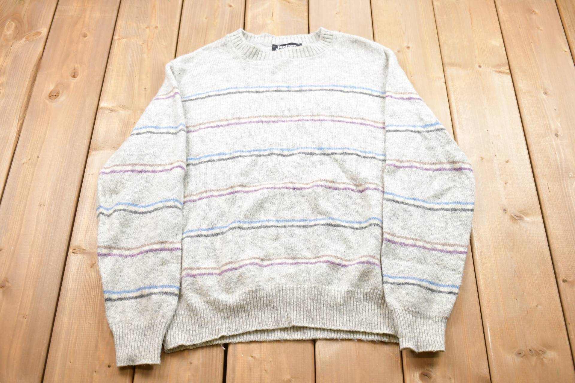 Vintage Strickpullover/90Er Jahre Rundhals Muster Pullover Outdoor Sweatshirt von Lostboysvintage