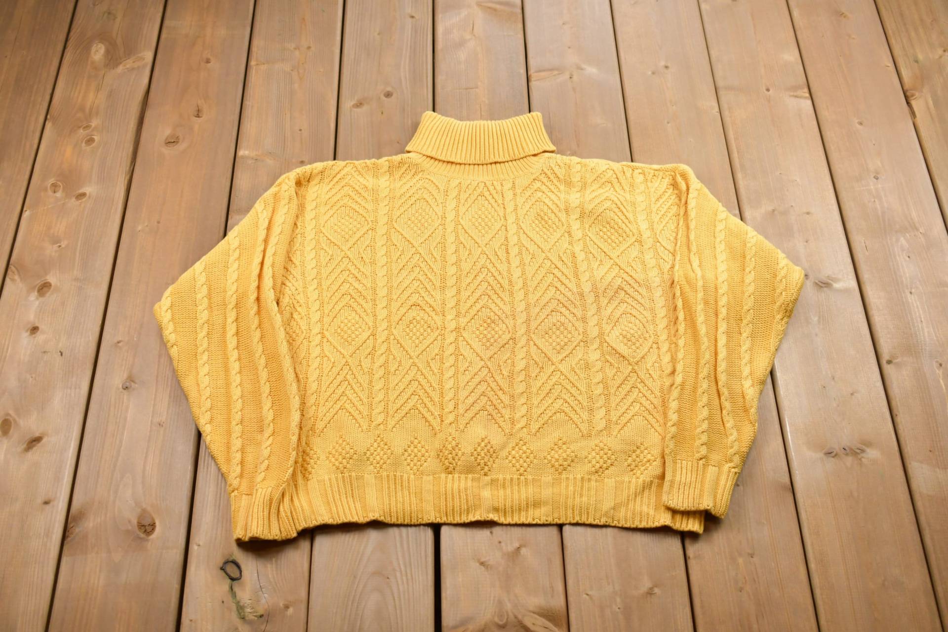 Vintage Wainscott Strickpullover/90Er Jahre Crewneck Musterpullover Outdoor Handgestrickt Pullover Sweatshirt von Lostboysvintage