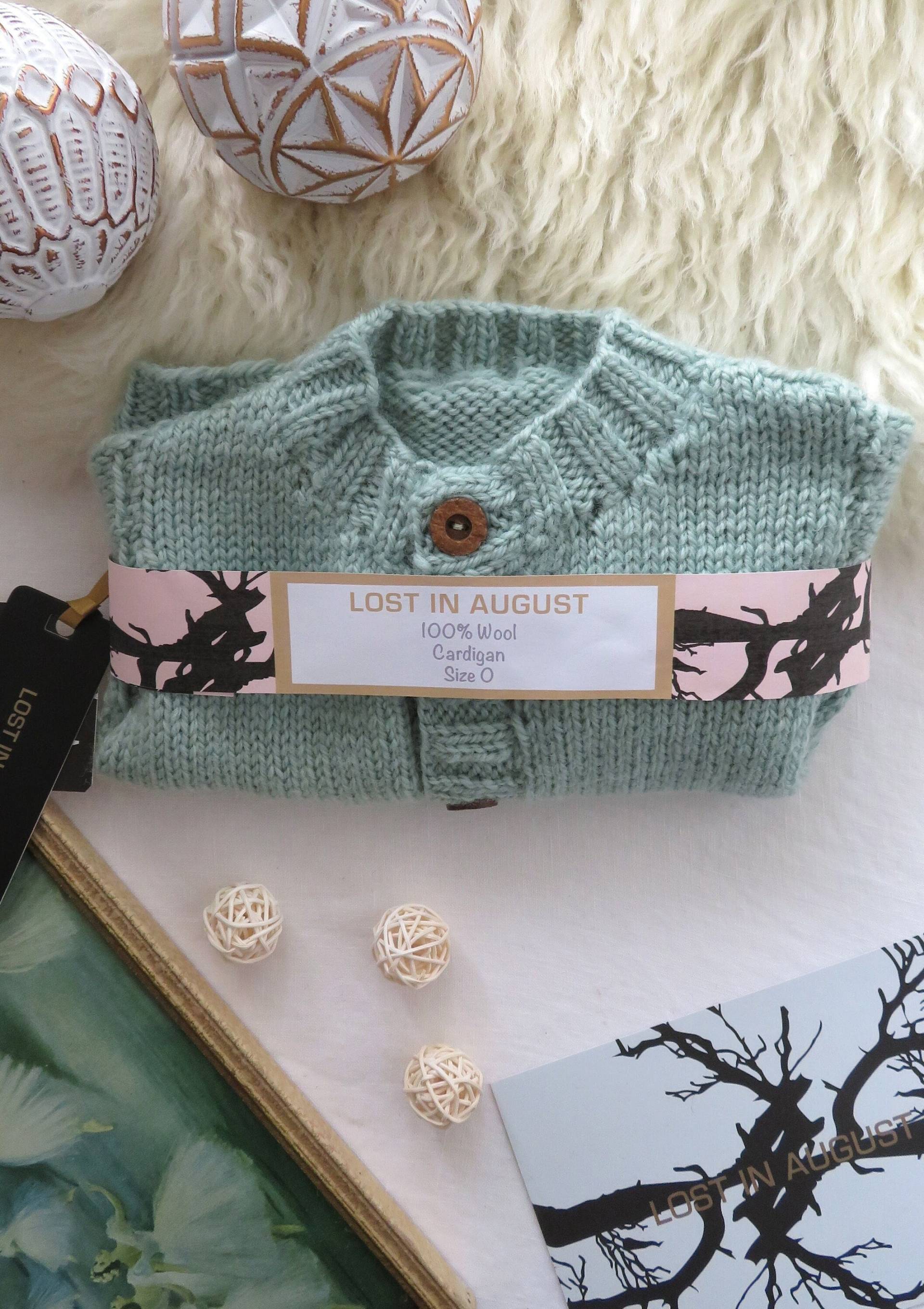 Mint-Strickjacke, Handgestrickte Wolljacke, Baby-Strickjacke, Grüne Strickjacke Mint-Strickjacke, Handgestrickte Wolljacke, Baby-Strickjacke, Grüne Strickjacke von LostinAugustLtd