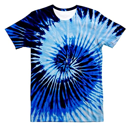 Losturban Unisex Retro Tie Dye Shirt für Herren Frauen 70S 80S Hippies Senior Tie-Dye T-Shirt, Weiß/Blau, Groß Losturban Unisex Retro Tie Dye Shirt für Herren Frauen 70S 80S Hippies Senior Tie-Dye T-Shirt, Weiß/Blau, Groß von Losturban