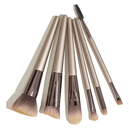 Losueeun 6 StüCk Champagner Make-Up Pinsel Set für Cosmetic Foundation Powder Blush Lidschatten Blending Make Up Pinsel Beauty Tool von Losueeun