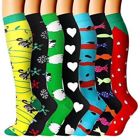 Losvcbcx Kompressionsstrümpfe,2/7 Paar Kompressionssocken für Damen und Herren mit 15–20 mmHg sind die besten Sport- und Medizinstrümpfe für Krankenschwestern auf Flugreisen Losvcbcx Kompressionsstrümpfe,2/7 Paar Kompressionssocken für Damen und Herren mit 15–20 mmHg sind die besten Sport- und Medizinstrümpfe für Krankenschwestern auf Flugreisen von Losvcbcx