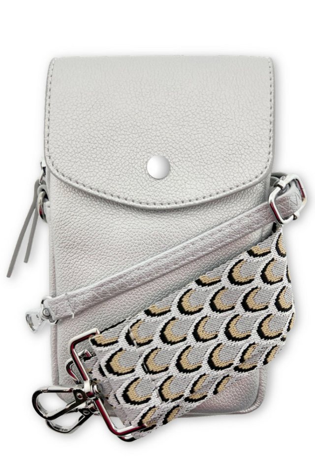 Lot83 Handtasche Handytasche - ELIN - beige, grau, schwarz, silber von Lot83
