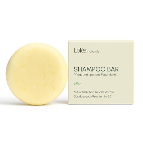 Lotea Naturals Festes Shampoo Bar Sandelholz, Silikonfrei, Parabenfrei, Plastikfrei, Feuchtigkeitsspendend - Für Damen und Herren - 58 g von Lotea naturals