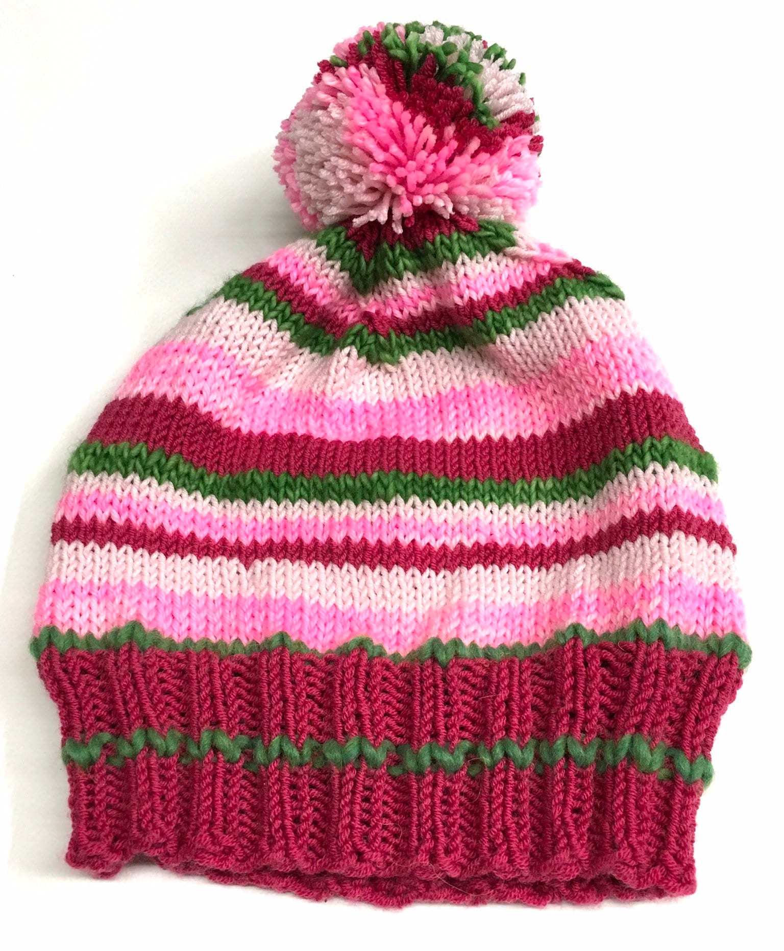 Rosa Streifen Pom Mütze Rosa Streifen Pom Mütze von LotsOfSaras