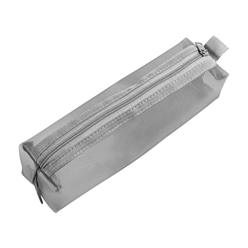 Lotsdonxia Transparentes Federmäppchen, tragbarer Schreibwaren-Organizer, innovative Dokumenten-Aufbewahrungstasche für Prüfungen, Büro, Unterwegs, grau, Federmäppchen von Lotsdonxia