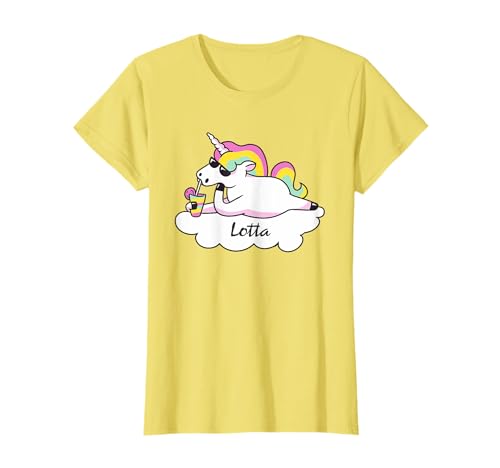 Lotta Vorname Mädchen Personalisiertes Einhorn T-Shirt Lotta Vorname Mädchen Personalisiertes Einhorn T-Shirt von Lotta Namen Shirts für Kinder