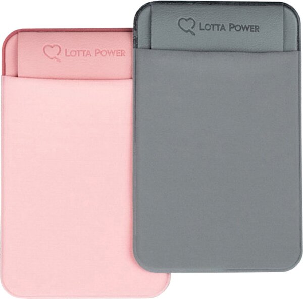 Lotta Power SoftCase Kartenhalter für Smartphones Grey + Rose Bundle (2er Set) von Lotta Power