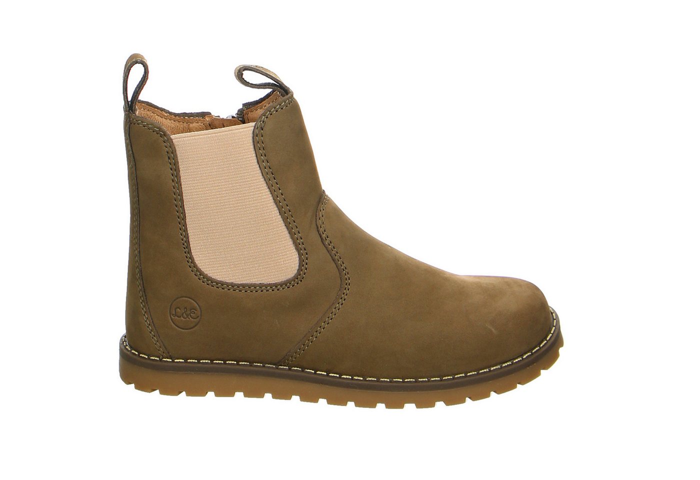 Lotta & Emil Lotta&emil Winter Khaki Nubuk Klettstiefel Winter Mädchen grün Winterstiefelette von Lotta & Emil