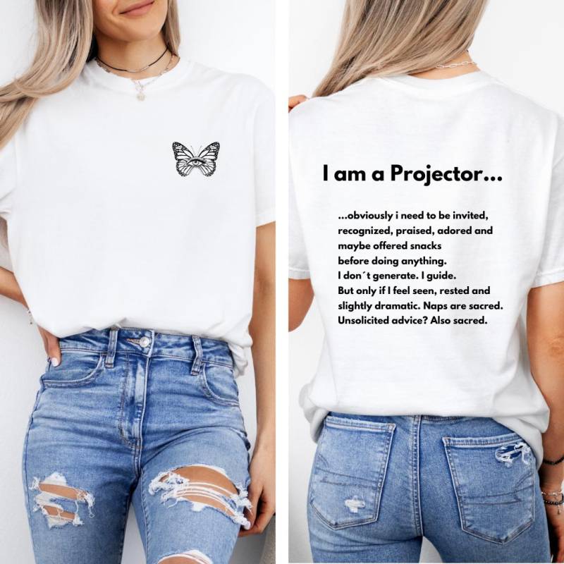 Human Design Projector Shirt | Astrology Types Chart Oversized T-Shirt Energy von LottaCreative