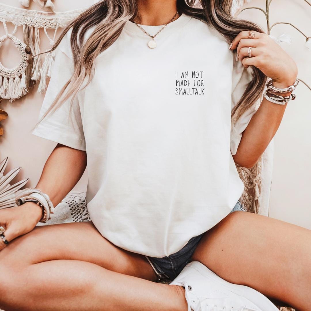 I Am Not Made For Smalltalk Shirt | Spirituelles T-Shirt Funny Yoga Boho Deep Talk Geschenk Für Sie I Am Not Made For Smalltalk Shirt | Spirituelles T-Shirt Funny Yoga Boho Deep Talk Geschenk Für Sie von LottaCreative