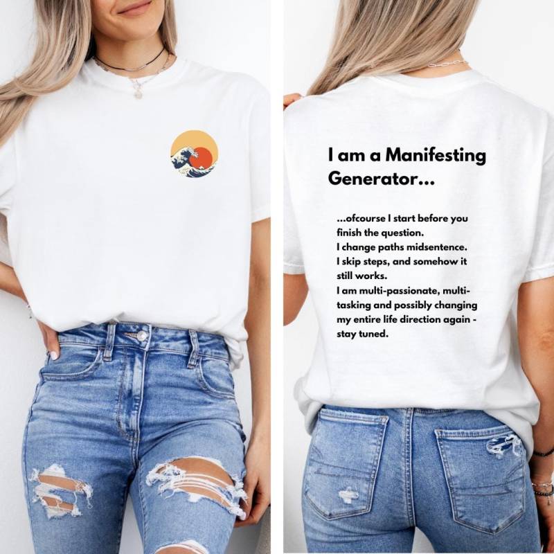 Manifesting Generator Shirt | Astrologie Human Design Typen Tshirt Oversized T-Shirt Energy Types Spiritual von LottaCreative