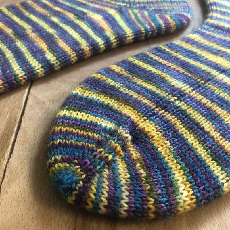 stripe Socks, Handgestrickte Socken, Wollsocken, Kuschelsocken | 38/39 von Lottaisknitting