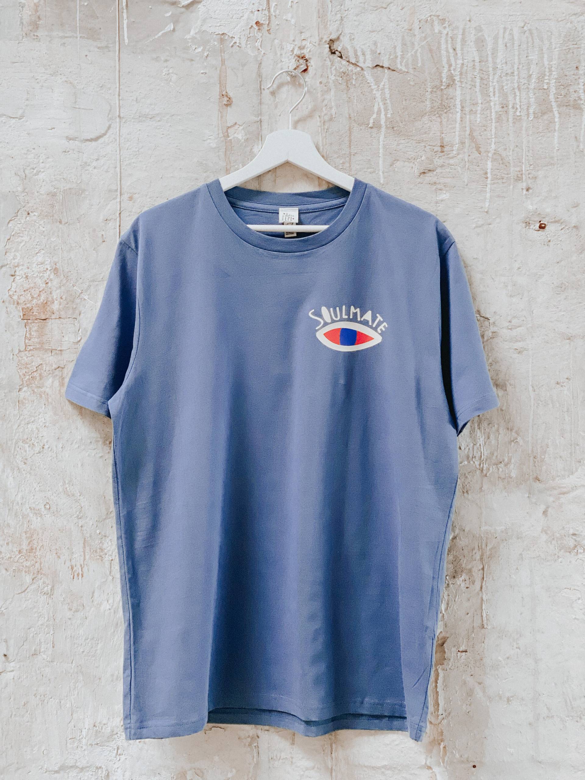 Bio-Baumwollshirt Mit Handgemachten Print Auf Siebdruckbasis Als Geschenk Für Deinen Seelenverwandten - Partnerlook Mini Me von LottaundPepe
