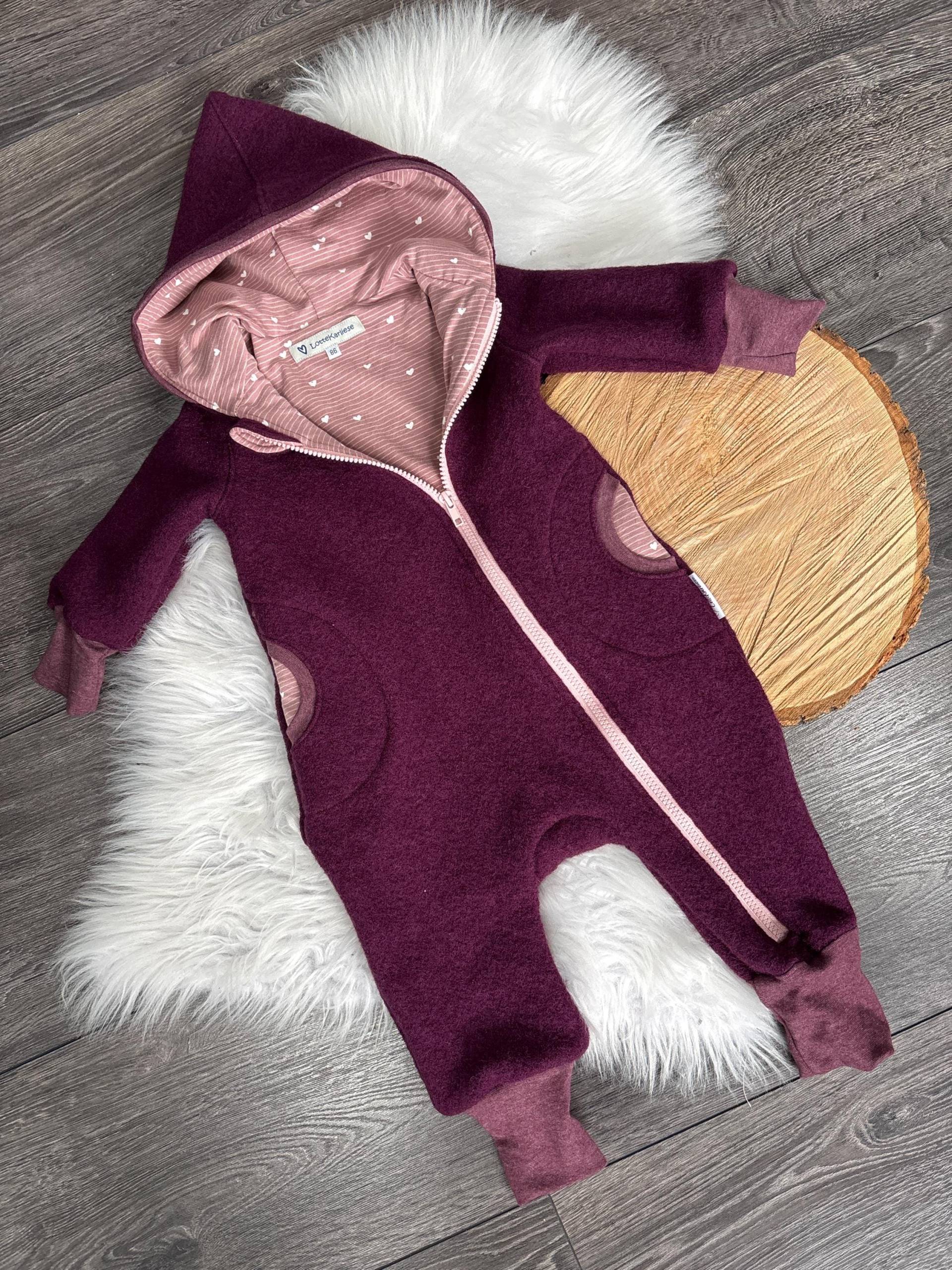 Walkoverall Gr. 86 Gefüttert Beere Altrosa von LotteKarliese