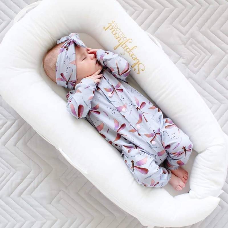 Bio Libellen Strampler Langarm Strampler von LottieandLysh