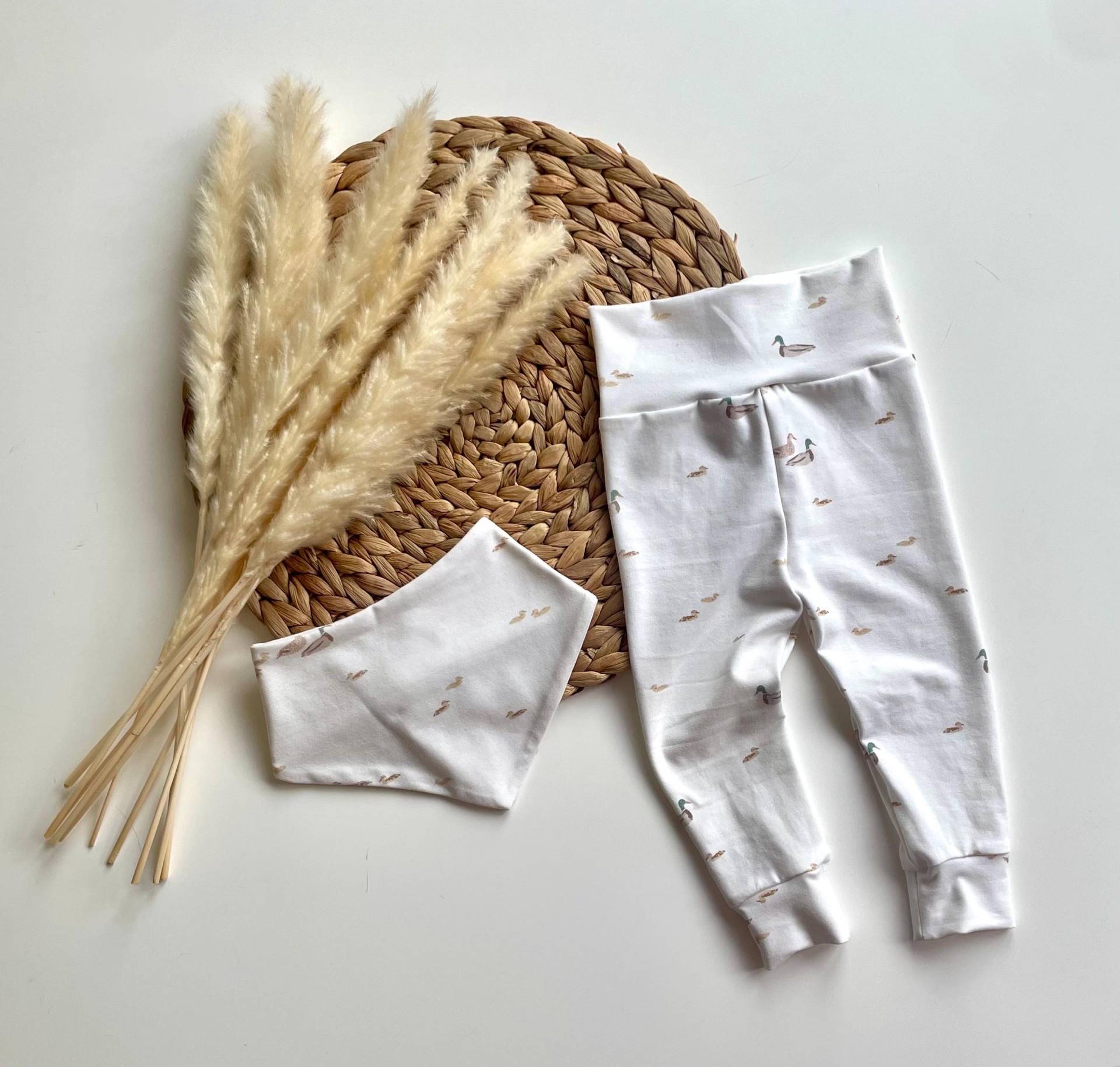 Handmade Enten Set | Outfit Kinder Leggins Mit Mitwachsbündchen Biobaumwolle von LottisHandmade