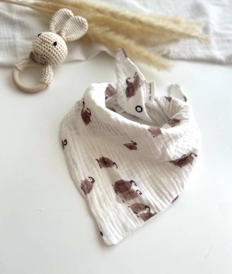 Handmade Musselin Halstuch Pinguine von LottisHandmade