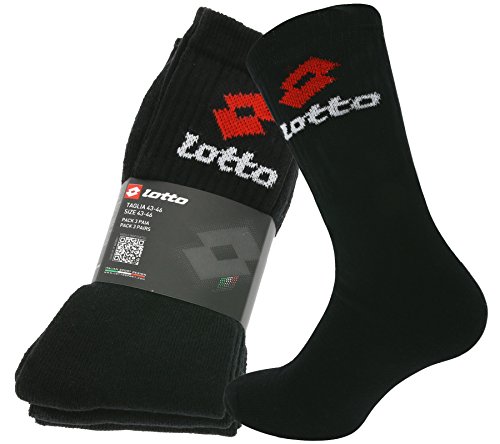 3er Pack Lotto Socken Herren Tennis-Socken Sport-Socken Schwarz Strümpfe, Größenauswahl:43 - 46 3er Pack Lotto Socken Herren Tennis-Socken Sport-Socken Schwarz Strümpfe, Größenauswahl:43 - 46 von Lotto