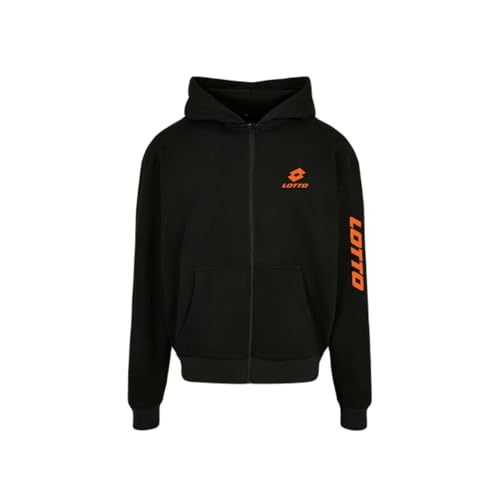 Lotto Herren Sweatshirt Kapuzenpullover, Schwarz, L Kurz von Lotto