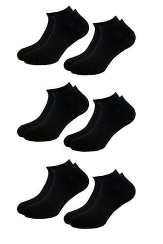 Lotto, 12 Paar Sneaker Socken Herren, Atmungsaktive und leichte, weiche Baumwoll-Schuheinlagen, Ideal für Laufen, Fitness, Pilates, OEKO-TEX zertifiziert, Schwarz, 39-42 von Lotto