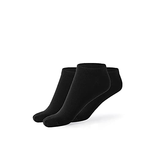 Lotto, 12 Paar Sneaker Socken Herren, Atmungsaktive und leichte, weiche Baumwoll-Schuheinlagen, Ideal für Laufen, Fitness, Pilates, OEKO-TEX zertifiziert, Schwarz, 43-46 von Lotto