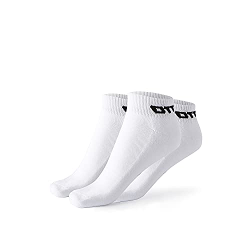 Lotto, 12 Paar Unisex Technische Socken aus weicher Baumwolle mit mit Mikroschwamm Sohle, Entwickelt für Running, Gym, Fitness, Pilates, OEKO-TEX zertifiziert, Weiß, 43-46 von Lotto