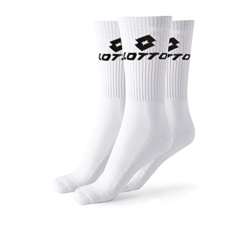 Lotto, 12 Paar Unisex Tennis Socken aus atmungsaktiver, weicher Baumwolle, OEKO-TEX zertifiziert, weiß, 43-46 von Lotto