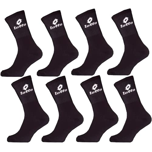 Lotto-8 Paar Herren-Socken, weiß oder schwarz, aus Baumwolle – Sportsocken für Herren Tennis/Running/Walking/Fuß/Basketball/Multisport Lotto-8 Paar Herren-Socken, weiß oder schwarz, aus Baumwolle – Sportsocken für Herren Tennis/Running/Walking/Fuß/Basketball/Multisport von Lotto