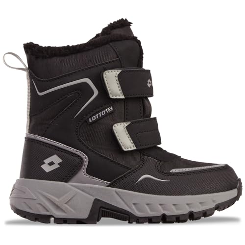 Lotto ALSTYNE TEX K Halblange Stiefel, Black/Grey, 28 EU von Lotto