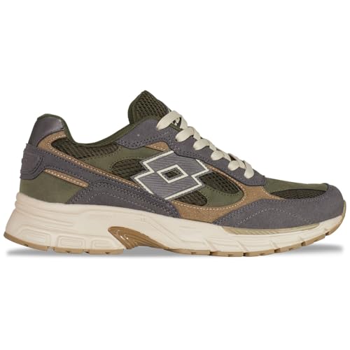 Lotto FLOWTIV Unisex Sneaker, DK.Grey/Olive, 45 EU Lotto FLOWTIV Unisex Sneaker, DK.Grey/Olive, 45 EU von Lotto