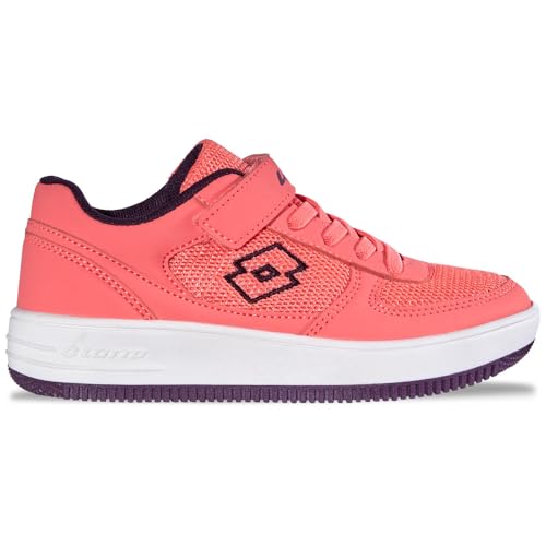 Lotto FLUGO K Unisex Kids Sneaker, FR.Coral/Purple, 34 EU von Lotto
