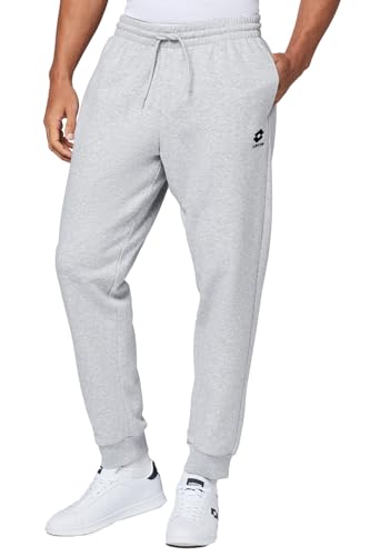 Lotto Graue Jogginghose Herren Größe XL I Trainingshose Herren mit Seitentaschen I Sweatpants mit elastischem Bund & Kordelzug I Sporthose Herren lang I Freizeithose Herren aus Baumwollmix von Lotto