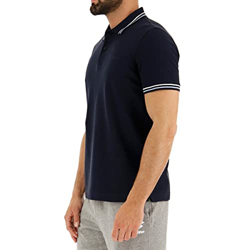 Lotto Herren Polo in Kurzarm - L54608 Classic aus Pique-Baumwolle, Farbe:Dunkelblau, Textil:XL von Lotto