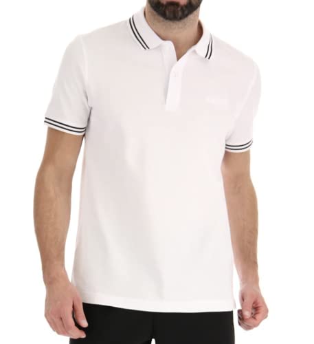 Lotto Herren Polo in Kurzarm - L54608 Classic aus Pique-Baumwolle, Farbe:Weiß, Textil:XL von Lotto