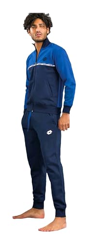 Lotto Herren-Trainingsanzug aus angerautem Fleece, kompletter Trainingsanzug für Herren, Trainingsanzug für Herren, aus Baumwollstoff, Winteranzug, Bluette..2011, M von Lotto