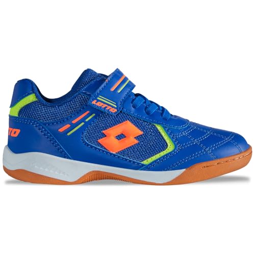 Lotto SOCCERA K Unisex Kids Sneaker, Blue/FR.ORANGE, 29 EU von Lotto