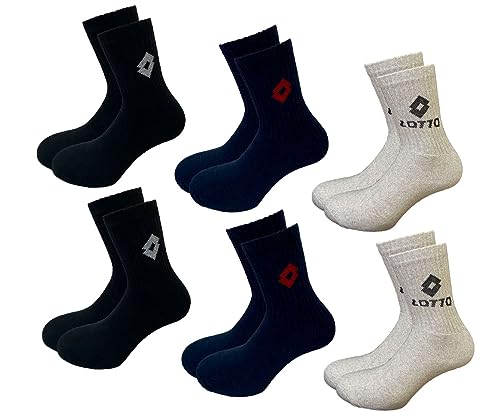 Lotto Socken Tennis für Herren 6er Pack Mehrfarbig L (43/46) von Lotto