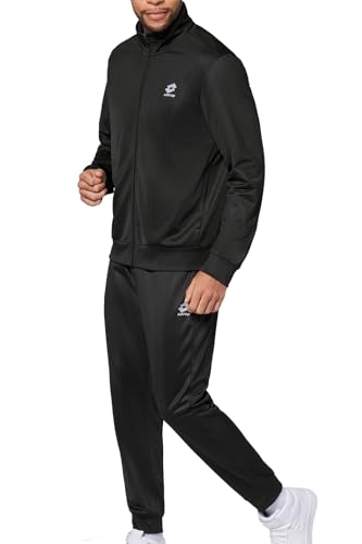 Lotto Trainingsanzug Herren schwarz Größe 5XL I Sportanzug Regular Fit aus 100% Polyester I Freizeitanzug mit elastischem Bund & praktischen Seitentaschen I Jogginganzug Lotto Trainingsanzug Herren schwarz Größe 5XL I Sportanzug Regular Fit aus 100% Polyester I Freizeitanzug mit elastischem Bund & praktischen Seitentaschen I Jogginganzug von Lotto
