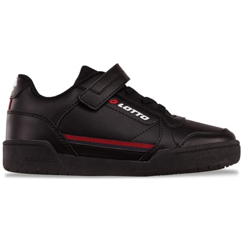 Lotto Unisex Kinder Sneaker, Black Red, 30 EU Lotto Unisex Kinder Sneaker, Black Red, 30 EU von Lotto