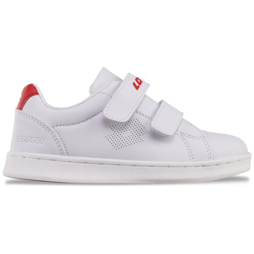 Lotto Unisex Kinder Sneaker, White Red, 34 EU Lotto Unisex Kinder Sneaker, White Red, 34 EU von Lotto