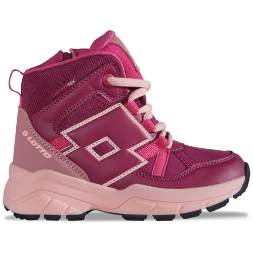 Lotto VORIX TEX K Unisex Kids Halblange Stiefel, DK.RED/PINK, 28 EU von Lotto