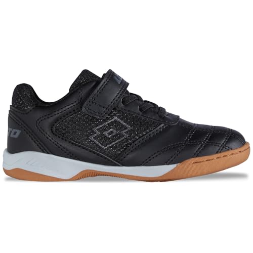 Lotto WHIZZER T Unisex Kids Sneaker, Black/DK.Grey, 25 EU Lotto WHIZZER T Unisex Kids Sneaker, Black/DK.Grey, 25 EU von Lotto
