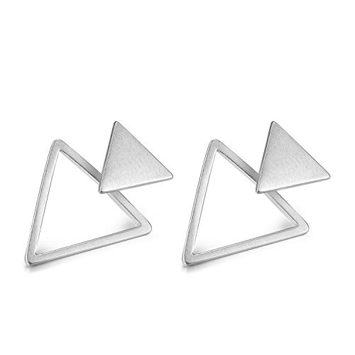✦ Geschenke für Frauen ✦Lotus Fun S925 Sterling Silber Ohrringe Mode Geometrie Dreiecke Ohrstecker Ohrringe Natürlicher Handgemachter Einzigartiger Schmuck Personalisierte Geschenke. von Lotus Fun