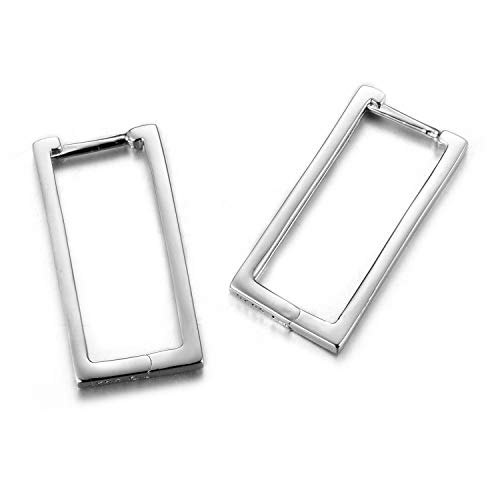 ✦ Geschenke für Frauen ✦Springlight Ohrringe Silber 925 Hängend Ohrringe Creolen Eckig Silber 925 Geometrisches Quadratische Ohrringe Quadratische Creolen Ohrringe Personalisierte Geschenke. von Springlight