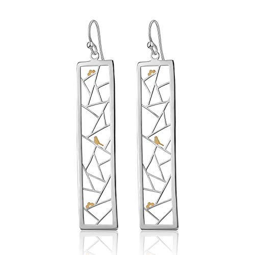 ✦ Geschenke für Frauen ✦Springlight S925 Sterling Silber Ohrringe Orientalische Element Fensterdekoration Papierschnitt Ohrringe Silber 925 Hängend Handmade Schmuck Personalisierte Geschenke. von Springlight