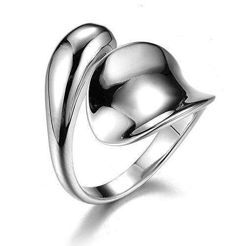 Springlight ✦ Muttertagsgeschenke für Mama S925 Sterling Silber Ring Minimalistische Glatte Wassertropfen Ringe öffnen Ringe Frauen Handmade Schmuck Geschenke für Frauen. von Springlight