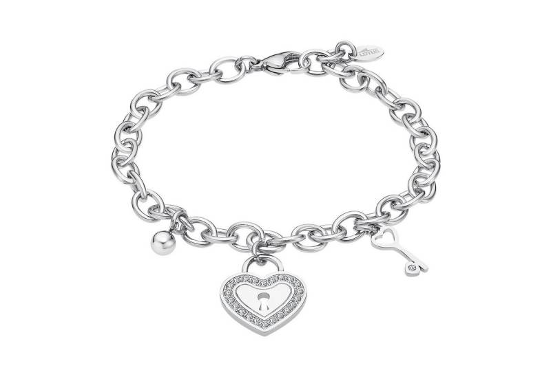 Lotus Style Armband Damen-Armkette LS2188-2/1 „Woman’s Heart“ – Edelstahl, mit Herz & Zirkonia, 20 cm von Lotus Style